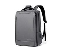 FANDARE Mochila Viaje Hombre Mochila de Trabajo Impermeable con Puerto USB Gran Capacidad Correa para Equipaje Diseño Moderno para Viajes y Oficina Gris