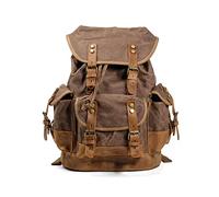FANDARE Mochila Vintage Unisex para Hombre y Mujer Mochila de Viaje Grande con Compartimento para Portátil de 15.6 Pulgadas Marrón B
