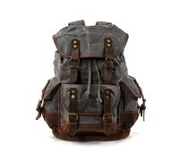 FANDARE Mochila Vintage Unisex para Hombre y Mujer Mochila de Viaje Grande con Compartimento para Portátil de 15.6 Pulgadas Gris A