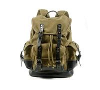 FANDARE Mochila Vintage Unisex para Hombre y Mujer Mochila de Viaje Grande con Compartimento para Portátil de 15.6 Pulgadas Verde Militar C