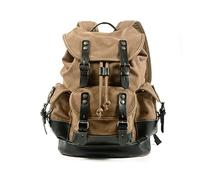 FANDARE Mochila Vintage Unisex para Hombre y Mujer Mochila de Viaje Grande con Compartimento para Portátil de 15.6 Pulgadas Marrón Claro