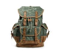 FANDARE Mochila Vintage Unisex para Hombre y Mujer Mochila de Viaje Grande con Compartimento para Portátil de 15.6 Pulgadas Verde Lago