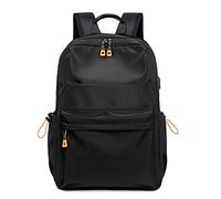 FANDARE Mochilas Casual Bolsas Escolares con USB Bolsa para Escuela para Niña Niño Outdoor Viaje Excursionismo Facultad Daypacks para 15,6 Pulgadas Laptop Mochilas Impermeable Poliéster Negro