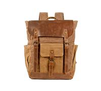 FANDARE Mochilas de Marcha Mochila Hombre Macutos de Senderismo Lienzo Mujeres Mochila Vintage de Lona Mochilas de Ciclismo Mochila Trekking al Aire Libre Viaje Excursionismo DaypacksMarrón