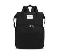 FANDARE Mochilas de Pañales Mochila Cuna Portátil Bolsos cambiadores Biberones Bolso del Bebé Mamá Mujer Cambio Bebé con Bolsillo Térmico Mochilas Portátil Cambiador Bolsa de Viaje Negro