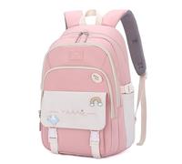 FANDARE Mochilas Escolares Adolescentes Simple Mochila Colegio Mochila Instituto Rainbow Mochila Universidad Mochila Hombre Casual Mujer Casual Mochila Trabajo Mochilas Instituto Rosa