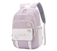 FANDARE Mochilas Escolares Adolescentes Simple Mochila Colegio Mochila Instituto Rainbow Mochila Universidad Mochila Hombre Casual Mujer Casual Mochila Trabajo Mochilas Instituto Morado