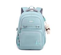 FANDARE Mochilas Escolares Juveniles Mochilas Escolares Mochilas Infantiles Mochilas Tipo Casual para Niños Niñas Viaje Estudiante Universitario Daypacks con Colgante de Felpa Azul