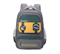 FANDARE Mochilas Escolares Mochilas Infantiles Niño Niña Ergonomía Color Stitch Mochila Escolar con Tiras Reflectantes Adolescentes Mochila Instituto Mochilas Casual Children Backpack Gris Verdoso