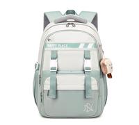 FANDARE Mochilas Escolares Verde Instituto Adolescentes Chica Color-Blocking Casual Hombre Mujer Colegio Universidad