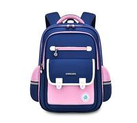 FANDARE Mochilas Infantiles Adolescentes Mochila Ultraligero Estilo británico Mochilas Escolares para 4-9 Grado Mochilas Infantil Mochilas Tipo Casual Niñas Viaje Mochilas Escolares Azul Rosado L