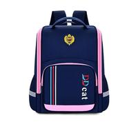 FANDARE Mochilas Infantiles Color-Blocking Mochila Mochila Escolar Adolescentes British Style Mochila Colegio Mochila Instituto para Niñas Mochila Casual Mujer Casual Mochilas Instituto Rosa