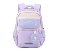 FANDARE Mochilas Infantiles con Monedero Escolar Juveniles niña niño Mochila Escolar Reflectantes Mochila de Colegio Adolescentes Primaria Secundaria Instituto Backpack School Bag Púrpura