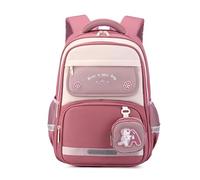 FANDARE Mochilas Infantiles con Monedero Escolar Juveniles niña niño Mochila Escolar Reflectantes Mochila de Colegio Adolescentes Primaria Secundaria Instituto Backpack School Bag Rosa