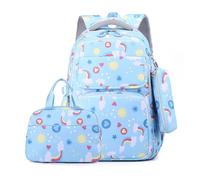 FANDARE Mochilas Infantiles Escolar Juveniles niña niño Mochila Escolar con Bolsas Porta Alimentos Estuche Mochila de Colegio Adolescentes Secundaria Instituto Backpack para 1.º a 6.º Grado Azul