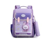 FANDARE Mochilas Infantiles Mochila con Estampado de Conejito y Astronauta Impermeable Nylon Mochilas Escolares Viaje con Estuche para LáPices Daypacks Escolares NiñOs NiñAs Morado
