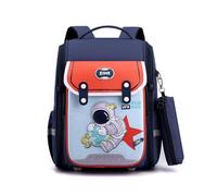 FANDARE Mochilas Infantiles Mochila con Estampado de Conejito y Astronauta Impermeable Nylon Mochilas Escolares Viaje con Estuche para LáPices Daypacks Escolares NiñOs NiñAs Naranja