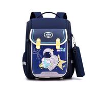 FANDARE Mochilas Infantiles Mochila con Estampado de Conejito y Astronauta Impermeable Nylon Mochilas Escolares Viaje con Estuche para LáPices Daypacks Escolares NiñOs NiñAs Azul Oscuro