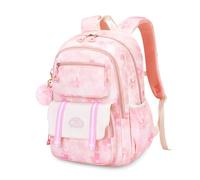 FANDARE Mochilas Infantiles Mochila de Nube Ligera Mochila Escolar Adolescentes Mochila Colegio con Linda Insignia Mochila Instituto para Niñas Mochila Casual Mujer Casual Mochilas Instituto Rosa