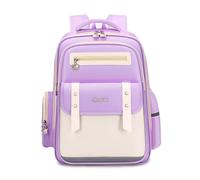 FANDARE Mochilas Infantiles Mochila Escolar con Tiras Reflectantes Adolescentes Mochila Colegio de Stitch Mochila Instituto Mochila Casual Mujer Mochilas Instituto con Correa para el Pecho Púrpura
