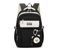 FANDARE Mochilas Infantiles Mochila Escolar para Niños y Niñas Mochilas Tipo Casual Bolsas Escolares con Monedero Estudiante Universitario Adolescentes Marcha Mujeres Hombre Bolsos Mochila Negro