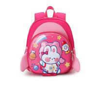 FANDARE Mochilas Infantiles Ultraligero Mochilas Escolares con Arnés Anti-Perdido Mochilas Infantil Mochilas Tipo Casual Niñas para Estudiante Guardería Preescolar Primaria Mochila Rosa roja