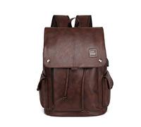 FANDARE Mochilas tipo casual con puerto de carga USB Impermeable Bolsas escolares Chico PU Daypacks Bolsos Mochila para Hombre Deportes y aire libre senderismo Multiusos Mochila a diario Marron oscuro