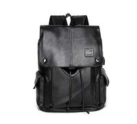 FANDARE Mochilas Tipo Casual con Puerto de Carga USB Impermeable Bolsas Escolares Niña Chico PU Daypacks Bolsos Mochila para Hombre Deportes y Aire Libre Senderismo Multiusos Mochila a Diario Negro