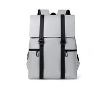 FANDARE Mochilas Tipo Casual Hombre Negocio Mochila Impermeable PU Mochilas Escolares Hombre Ultraligero Bolsos Mochila para Viajar Escolar Senderismo Acampada Ciclismo Daypacks Gris Blanco