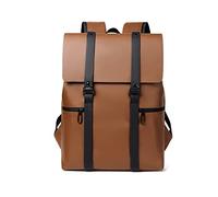FANDARE Mochilas Tipo Casual Hombre Negocio Mochila Impermeable PU Mochilas Escolares Hombre Ultraligero Bolsos Mochila para Viajar Escolar Senderismo Acampada Montañismo Ciclismo Daypacks Marrón