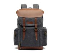 FANDARE Mochilas Tipo Casual Mochila Mujer Mochila de Viaje Mochilas Escolares Mochila Escolar con cordón Hombre Bolsos Mochila para Escolar Senderismo Montañismo con Protector de Lluvia Negro