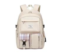 FANDARE Mochilas Tipo Casual Mochilas Escolares para Portatil 15.6 Pulgadas Chico Niñas Bolsas Escolares Mochila Universidad Daypacks Adolescentes Viaje Impermeable PoliésterBlanco