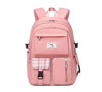 FANDARE Mochilas Tipo Casual Mochilas Escolares para Portatil 15.6 Pulgadas Chico Niñas Bolsas Escolares Mochila Universidad Daypacks Adolescentes Viaje Impermeable Poliéster Rosado