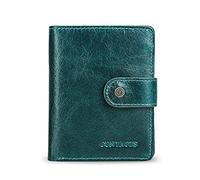 FANDARE Moda Billetera Cuero Cartera Hombre Mujer Wallet con RFID Monedero para Estilo Plegable Monedero con 12* Crédito Tarjetas Ranuras 1 * Coin Bolsillo para Viajar Fiesta Boda Negocio Azul