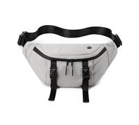 FANDARE Moda Bolsa Bandolera Deportivo Riñonera Mochila Cruzada Hombre Bolso Cintura Bolso Cruzado Hombre Bolsa Pecho Crossbody Sling Bag para Viajes Ciclismo Senderismo Impermeable Nailon Gris