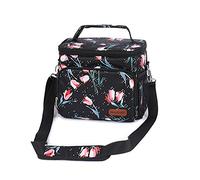 FANDARE Moda Bolsa Isotermica de Almuerzo Nevera Portatil Bolsa Térmica Comida Termica Porta Alimentos Correa Portatil para Adulto Niños Bolsa Nevera Oficina Escuela Viaje Lunch Bag Poliéster Negro C