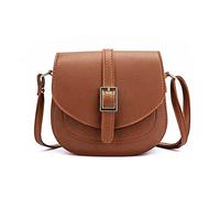 FANDARE Moda Bolso Bandolera Mujer Pequeño Bolsos de Hombro Cruzado de Cuero PU Bolso de Mano Crossbody Bag marrón