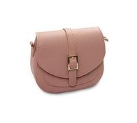FANDARE Moda Bolso Bandolera Mujer Pequeño Bolsos de Hombro Cruzado de Cuero PU Bolso de Mano Crossbody Bag Rosa