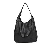 FANDARE Moda Bolsos Totes para Mujer Impermeable Shoppers y Bolsos de Hombro Bolso Bandolera PU Cuero Bolsos de Cubo para Viajes Compras Trabajo Citas Negro