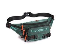 FANDARE Moda Deportivo Riñonera Bolsa Bandolera Mochila Cruzada Hombre Bolso de Cintura Bolso Cruzado Hombre Mujer Bolsa de Pecho Crossbody Sling Bag para Viajes Ciclismo Senderismo Verde Oscuro