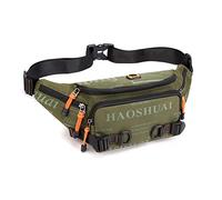 FANDARE Moda Deportivo Riñonera Bolsa Bandolera Mochila Cruzada Hombre Bolso de Cintura Bolso Cruzado Hombre Mujer Bolsa de Pecho Crossbody Sling Bag para Viajes Ciclismo Senderismo Verde Militar