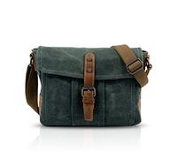 FANDARE Moda Envelope Crossbody Bag Computadora Polyester de 7.9 Pulgadas Comercio Estudiantes Viaje Hombres Multifuncional Shoulder Bag Transpirable Lienzo Verde