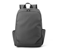 FANDARE Moda Mochila Laptop Bolso de Mano Mochila Mochila de Viaje Multiusos Bolso de Hombro Hombre PU Film Mochila Bolsos Negocio Trabajo Viaje Impermeable Mochila con Agujero de Auriculares Gris