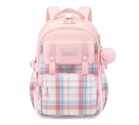 FANDARE Moda Mochilas Escolares Mochilas Infantiles Color-Blocking Mochila Adolescentes Mochila Colegio Mochila Instituto Mochila Universidad Mochila Hombre Casual Mujer Mochilas Instituto Rosa