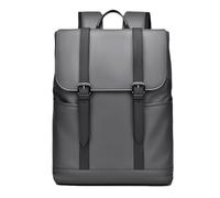 FANDARE Moda Mochilas Tipo Casual Impermeable PU Cuero Mochila Viaje Laptop Bolso de Mano Mochila Mochila de Viaje Hombre Mujer Mochila Bolsos para Negocio Trabajo Mochila Gris