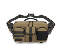 FANDARE Moda Riñoneras Hombre Bandoleras Pecho Militar Bolsos Cruzados Impermeable Bolsos Cruzada Mochilas para Viaje Deportes Ciclismo Montañismo Caqui