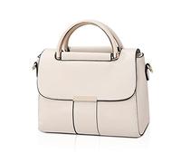 FANDARE Mujer Bolsa Bandolera Elegante Bolso de Teléfono de PU Cuero Monedero Cruzado Crossbody Bag de Hombro Blanco