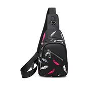 FANDARE Mujer Bolsa de Pecho Moda Bolsos Cruzados Niña Bandoleras Cruzada Deporte Ligero Mochila Viaje Ciclismo Intemperie Sling Bag Paño de Oxford Duradero Pluma A