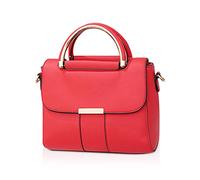 FANDARE Mujer Bolsos Bandolera Elegante Bolso Chicas Bolso de teléfono Bolso Movil Bolso de Hombro de PU Cuero Monederos Carteras Bolsos de Cruzado Bandolera Crossbody Bag Bolsa de Honda Rojo