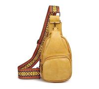 FANDARE Mujer Bolsos Cruzados Bolsa de Pecho Bolsos Bandolera Elegante Bolso de teléfono Cuero de PU Bolso Movil Bolso de Hombro Monederos Bolso Pequeño Bandolera Crossbody Bolsa de Honda Amarillo